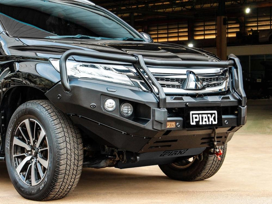 PIAK Elite 3-Loop Bull Bar for Mitsubishi Pajero Sport (2016-2020) | Black Recovery Points