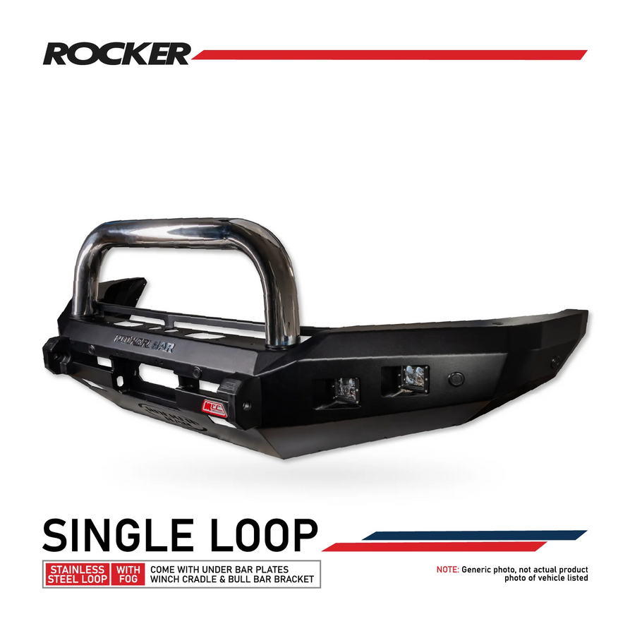 Triton MV 2024-On 078-01SQSSL Rocker Bull Bar Single Stainless Loop Package