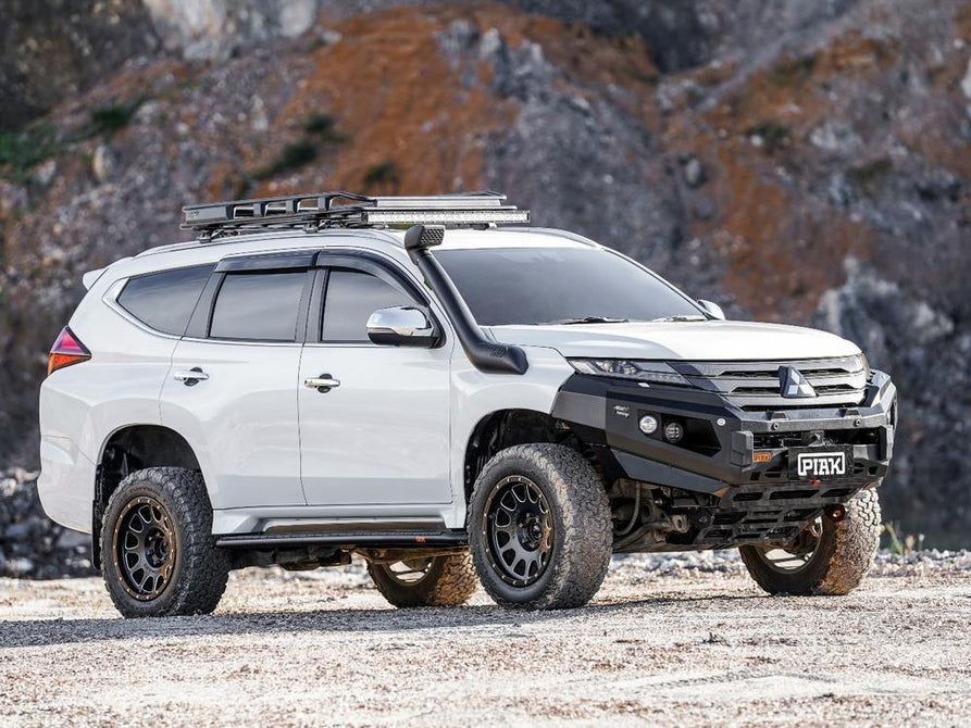 PIAK Elite Non Loop Bull Bar Black Recovery Points Bash Plate for Mitsubishi Pajero Sport 2020 Onwards