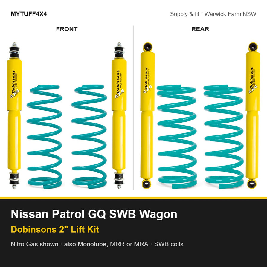 Dobinsons 2 inch lift kit for Nissan Patrol GQ SWB wagon