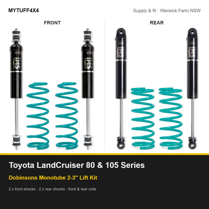 Dobinsons Monotube 2-3 Inch Lift Kit Suitable For Toyota LandCruiser 80/105 Series