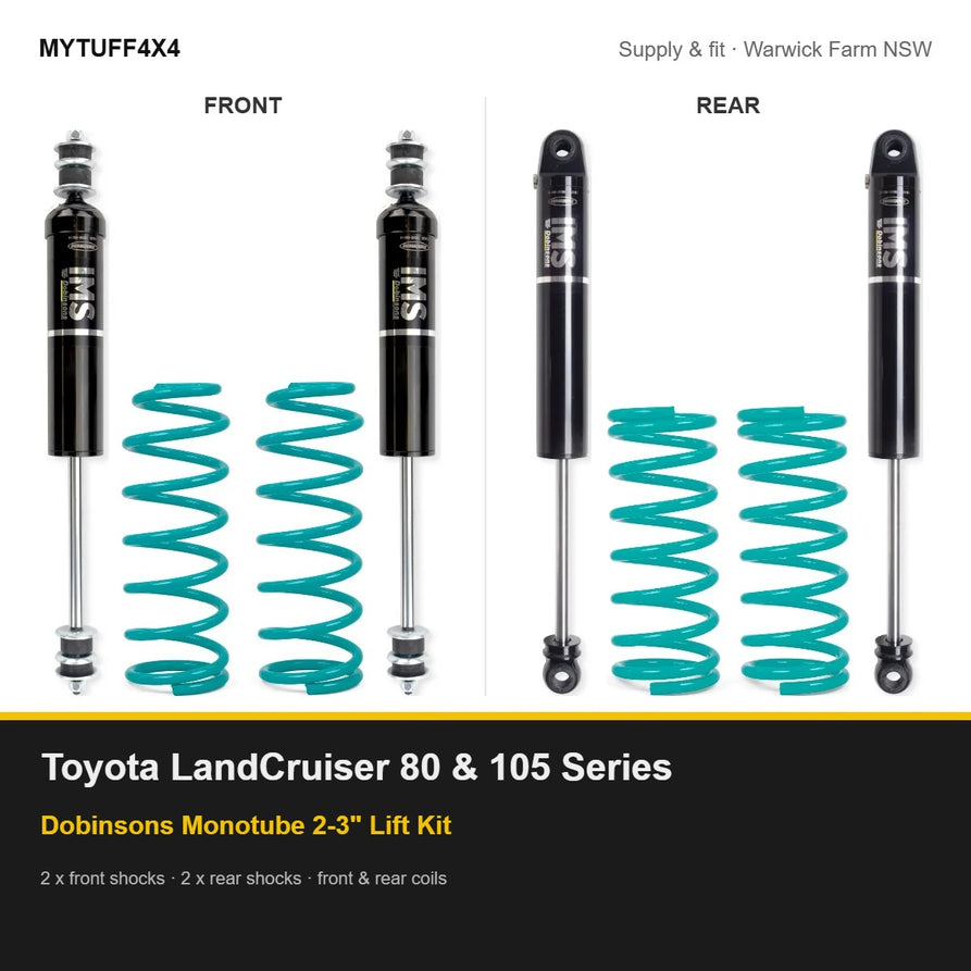 Dobinsons Monotube 2-3 Inch Lift Kit Suitable For Toyota LandCruiser 80/105 Series