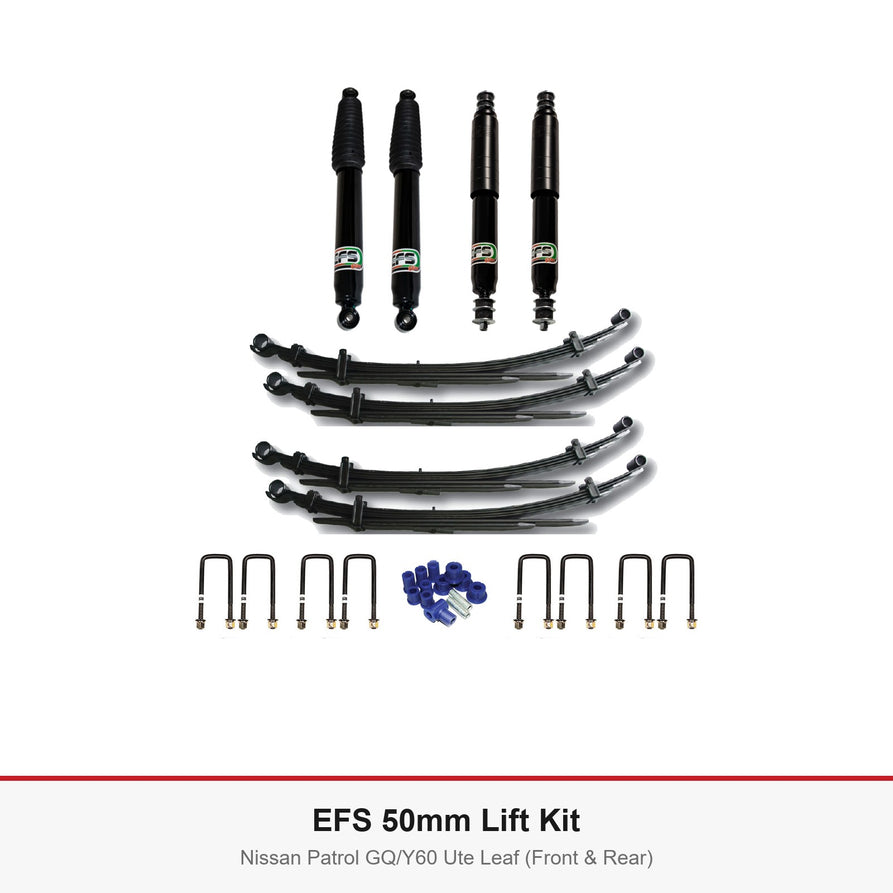 EFS 50mm Lift Kit - Suits Nissan Patrol GQ/Y60 Ute Leaf (Front & Rear)