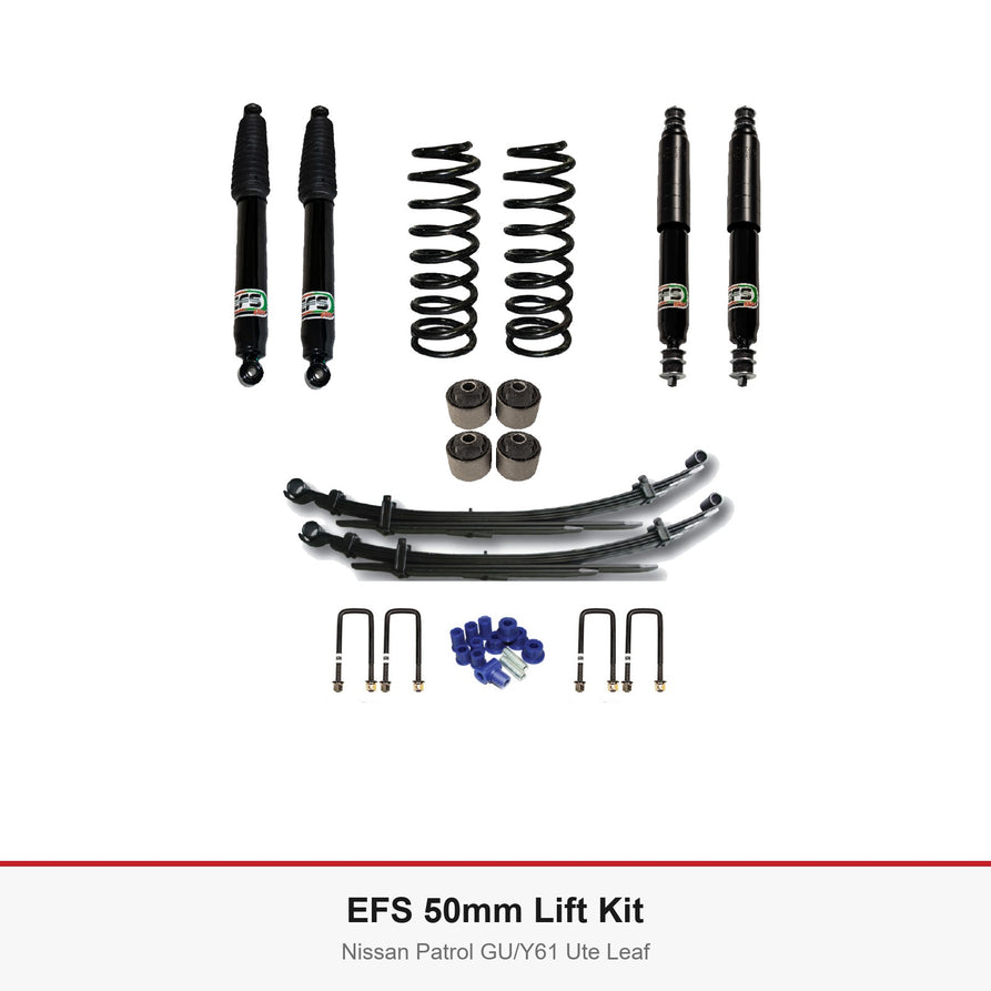 EFS 50mm Lift Kit - Suits Nissan Patrol GU/Y61 Ute Leaf