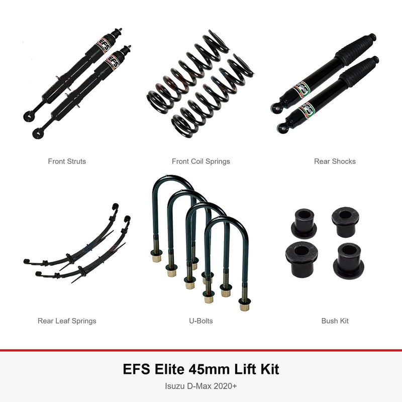 EFS Elite 45mm Lift Kit - Suitable For Isuzu D-Max 2020+