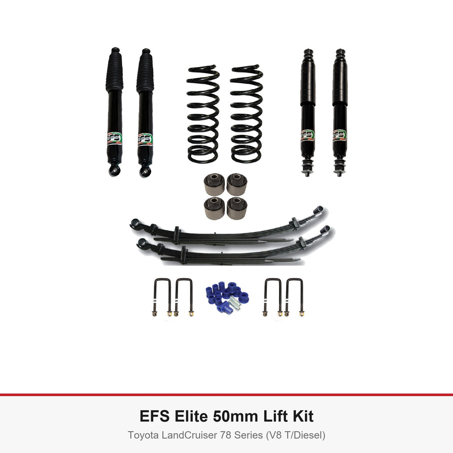 EFS Elite 50mm Lift Kit - Suits Toyota LandCruiser 78 Series (V8 T/Diesel)