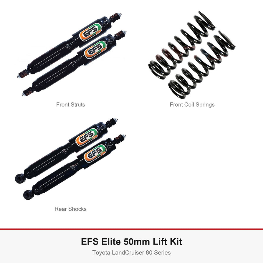 EFS Elite 50mm Lift Kit - Suits Toyota LandCruiser 80 Series