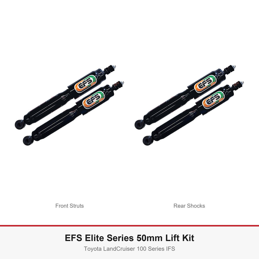 EFS Elite Series 50mm Lift Kit - Suits Toyota LandCruiser 100 Series IFS
