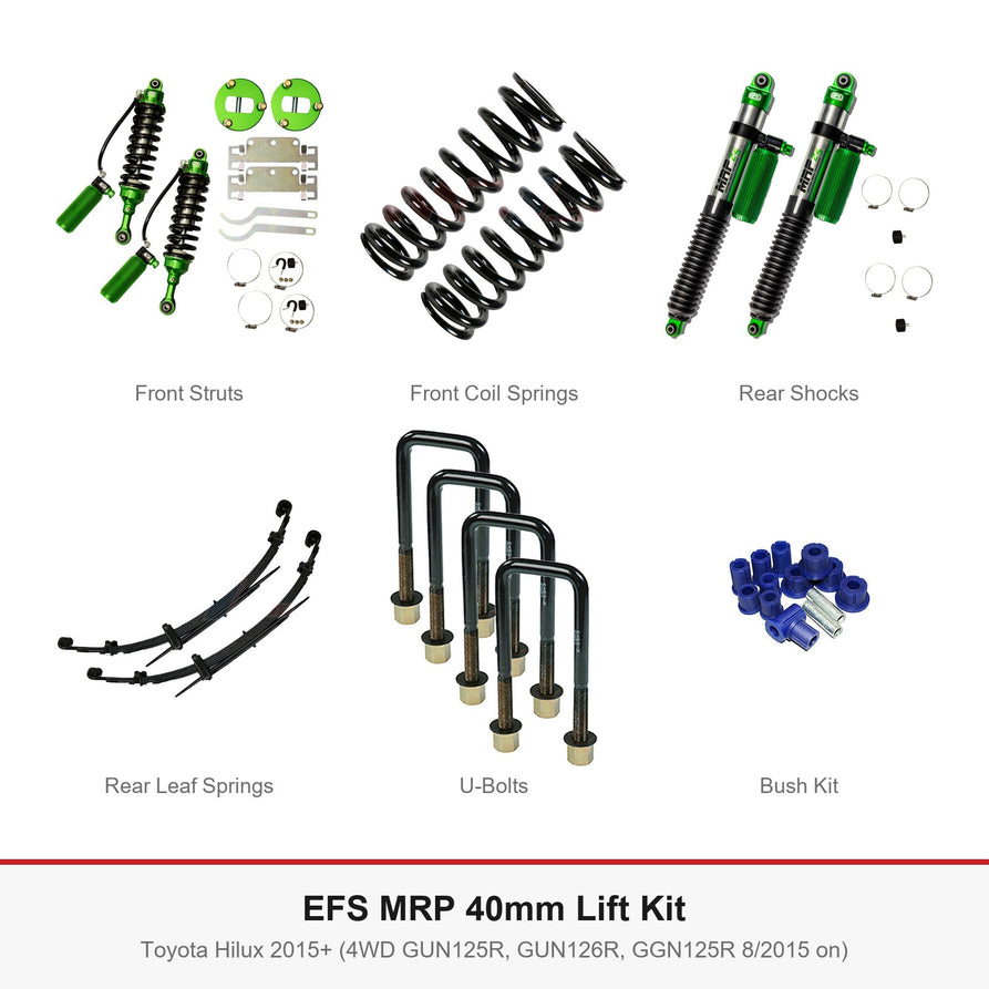 EFS MRP 40mm Lift Kit - Suits Toyota Hilux 2015+ (4WD GUN125R, GUN126R, GGN125R 8/2015 on)