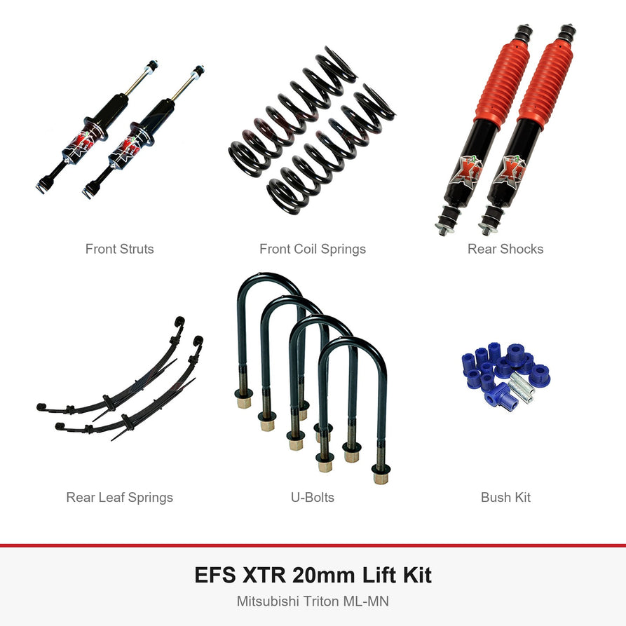 EFS XTR 20mm Lift Kit - Suits Mitsubishi Triton ML-MN