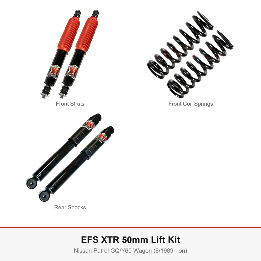 EFS XTR 50mm Lift Kit - Suits Nissan Patrol GQ/Y60 Wagon (8/1989 - on)