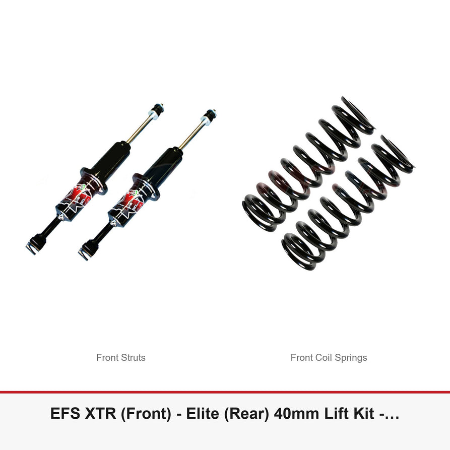 EFS XTR (Front) - Elite (Rear) 40mm Lift Kit - Suits Mitsubishi Pajero Sport (QF 09/2019+)