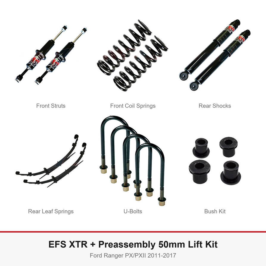 EFS XTR + Preassembly 50mm Lift Kit - Suits Ford Ranger PX/PXII 2011-2017