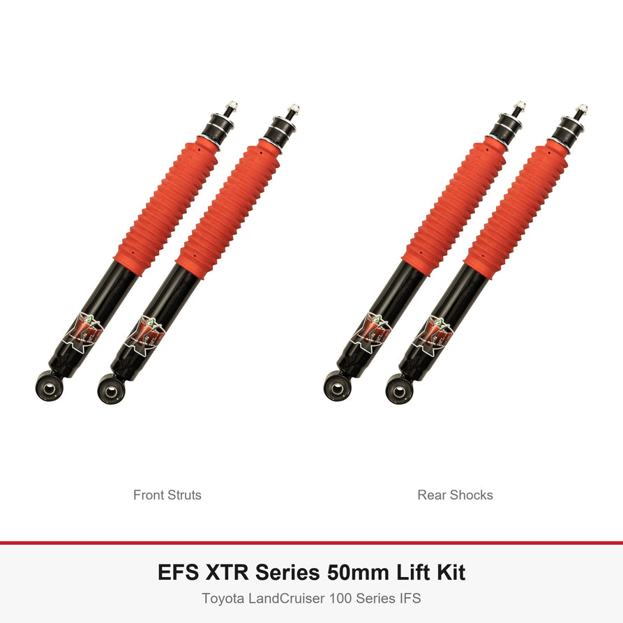 EFS XTR Series 50mm Lift Kit - Suits Toyota LandCruiser 100 Series IFS