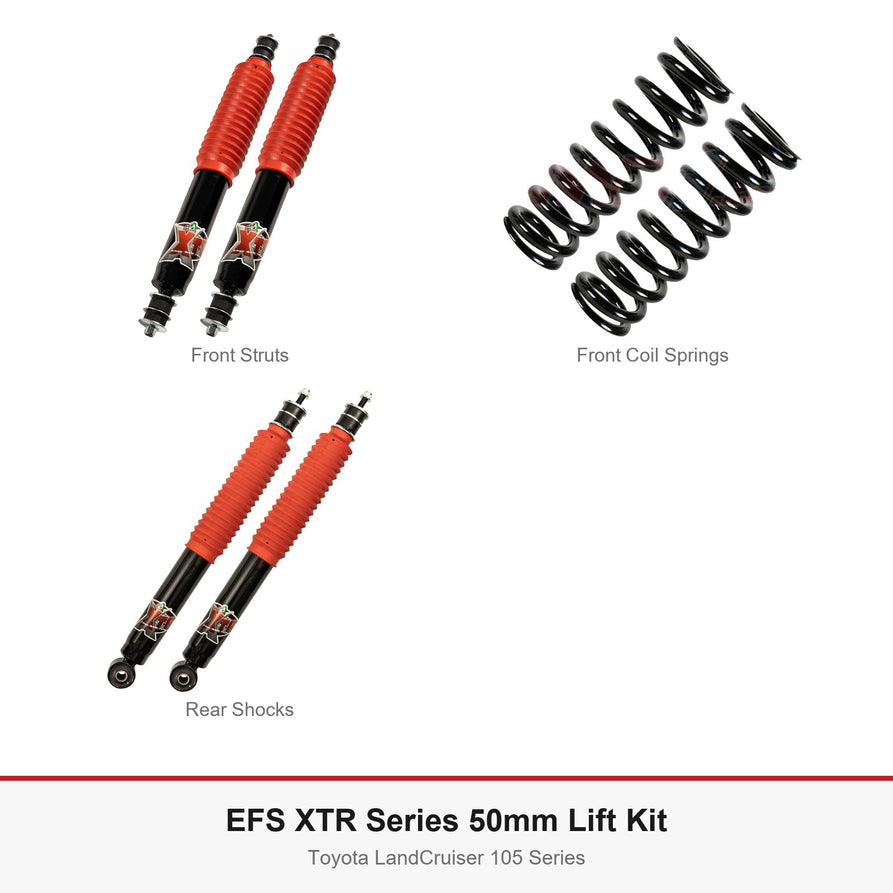 EFS XTR Series 50mm Lift Kit - Suits Toyota LandCruiser 105 Series