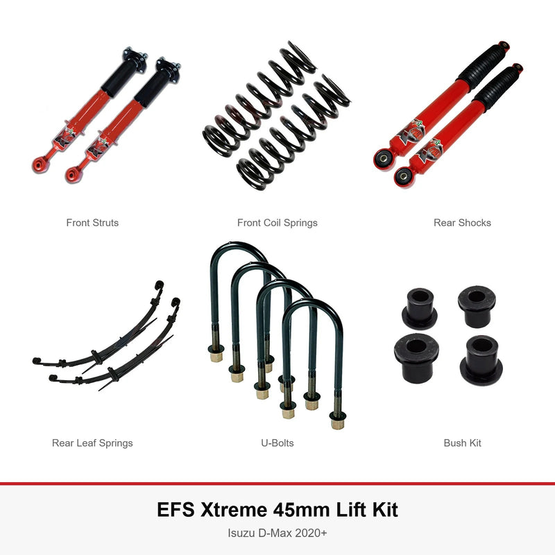 EFS Xtreme 45mm Lift Kit - Suitable For Isuzu D-Max 2020+