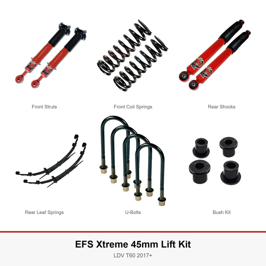 EFS Xtreme 45mm Lift Kit - Suitable For LDV T60 2017+