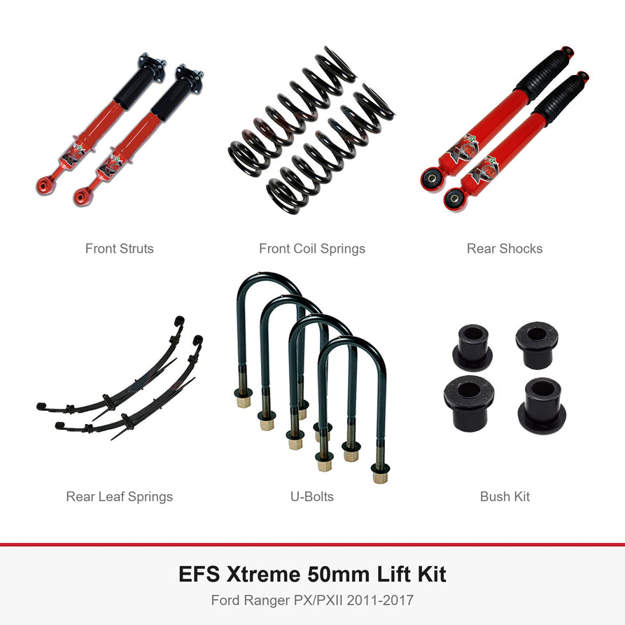 EFS Xtreme 50mm Lift Kit - Suits Ford Ranger PX/PXII 2011-2017