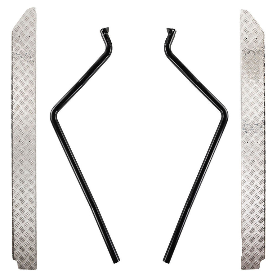 ARB Deluxe Side Steps and Rails with Aluminium Tread Suitable For 70 Series – B03382