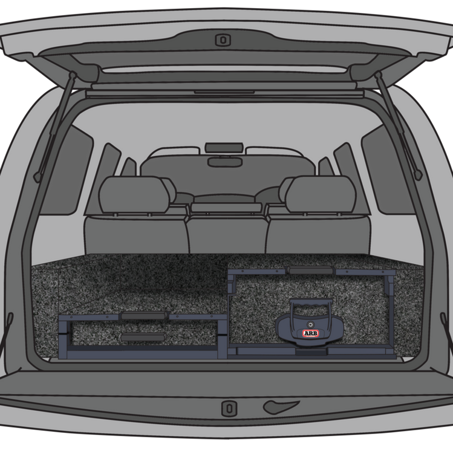 ARB Drawer Bundle – Left Roller Floor (Low-Height), Right Drawer With Roller Floor, 945mm Long Suitable For Toyota Prado 150 Series – B02480