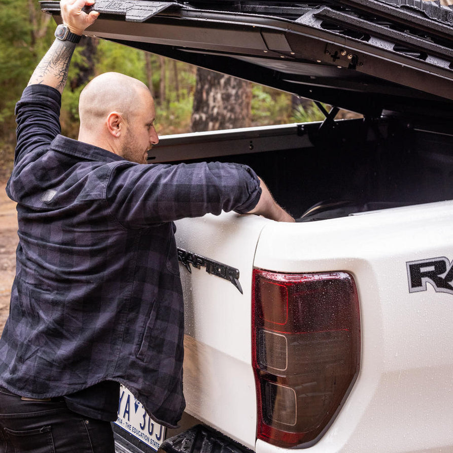 ARB HardLid Manual Open/Close Suitable For Ford Ranger, Mazda BT-50 with OE Sportbar – HLID08B