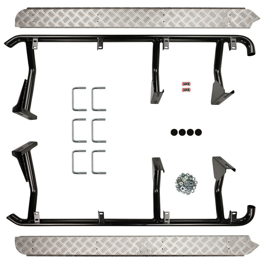ARB Deluxe Side Step and Return with Aluminium Tread Plate Suitable For 60 Series LandCruiser – B03361