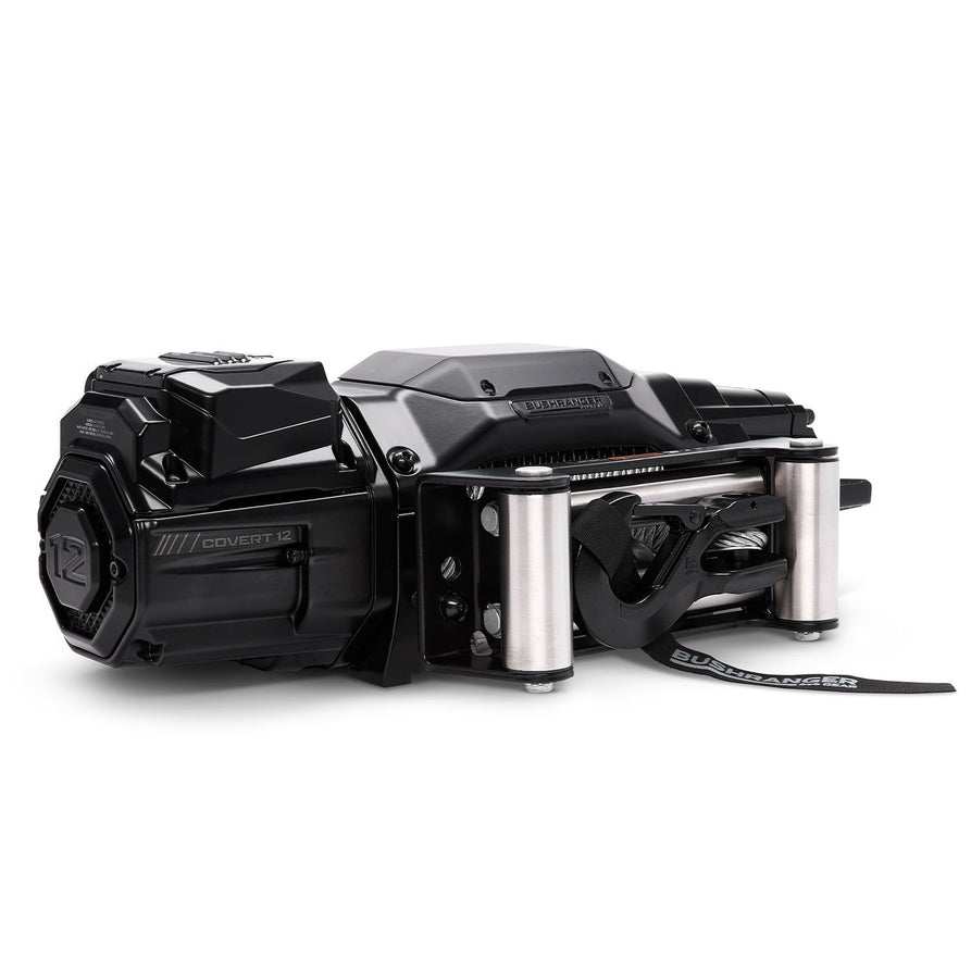 Bushranger COVERT 12W Winch - 12V 12,000lb Wire Rope