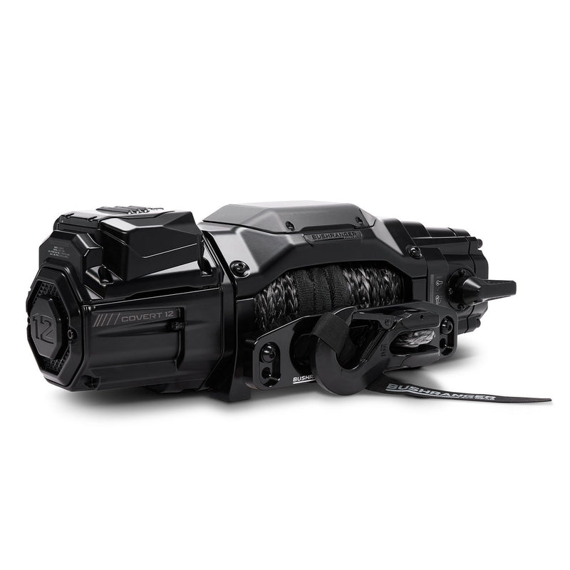 Bushranger COVERT 12S Winch - 12V 12,000lb Synthetic Rope