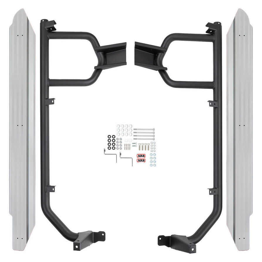 ARB Summit Steps and Rails with Aluminium Tread Plate Suitable For 79 Series LandCruiser – B03432