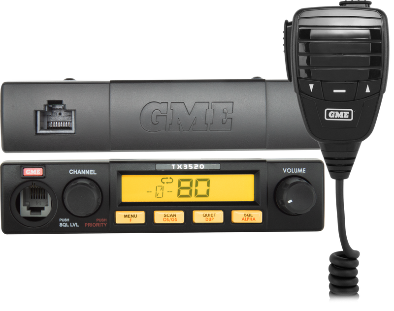 GME TX3520S 5 Watt Compact Remote Head UHF CB Radio with ScanSuite™