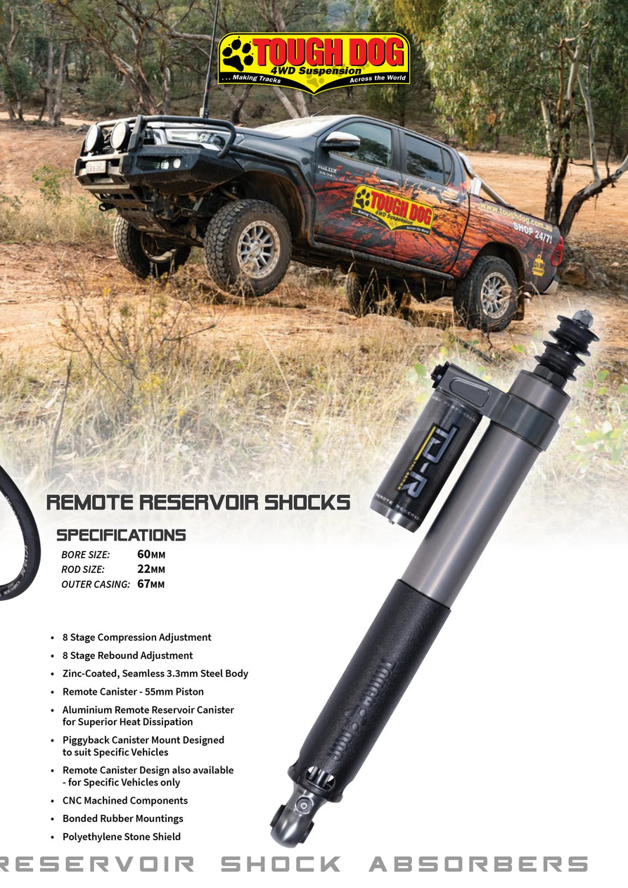 Rear Remote Res Adjustable Shocks VW Amarok 10/2022 on