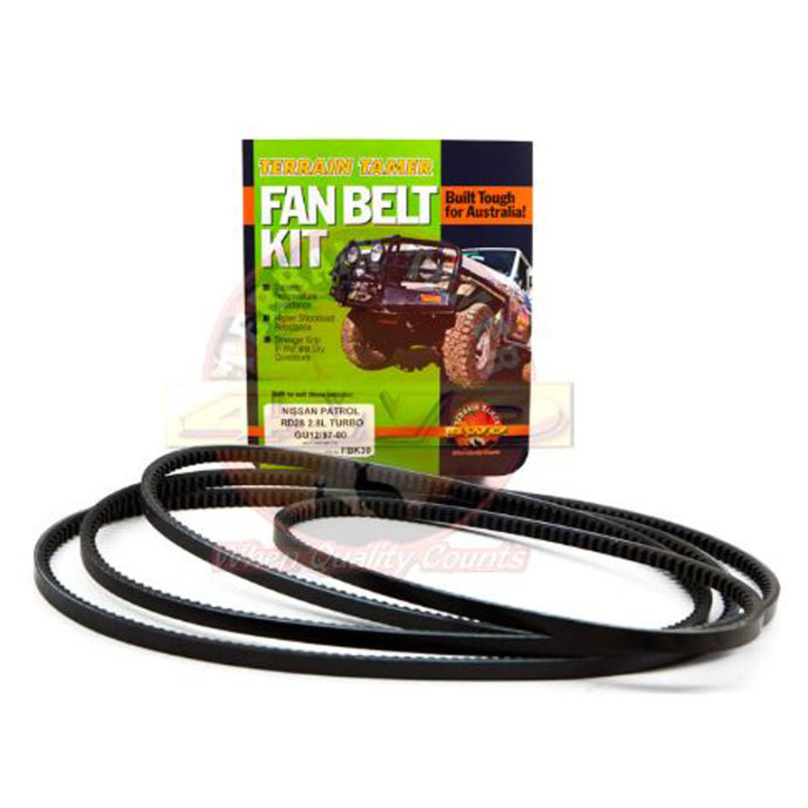 FAN BELT KIT FAN POWER STEERING & A/C RD28T/TI 2.8L DIESEL