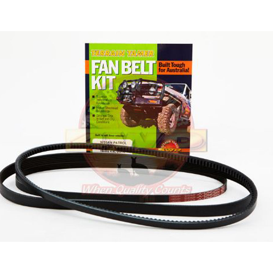 FAN BELT KIT FAN POWER STEERING & A/C TB48E 4.8L PETROL