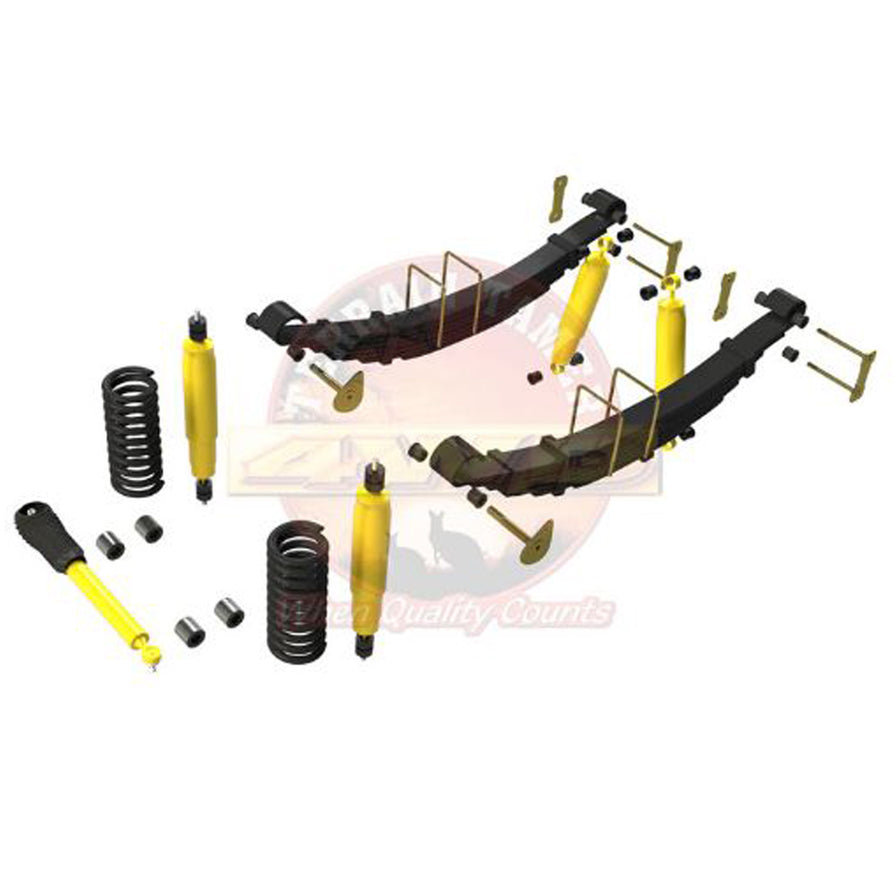 SUSP.KIT TRAY BACK INC SHOCKS SPRGS BUSHES PINS STR/D U-BOLT