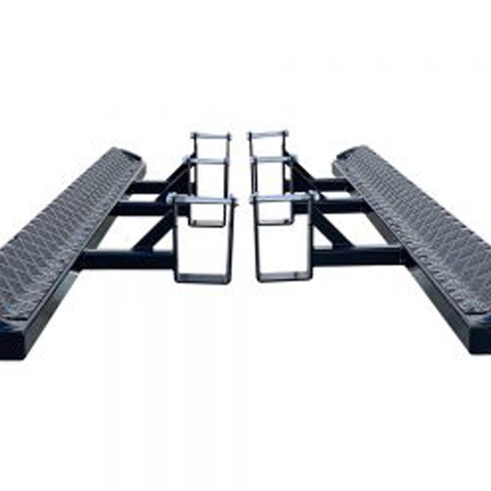 Ford Ranger ANGLED Rock Sliders / Side Steps – P/C Ally Checkerplate Tread