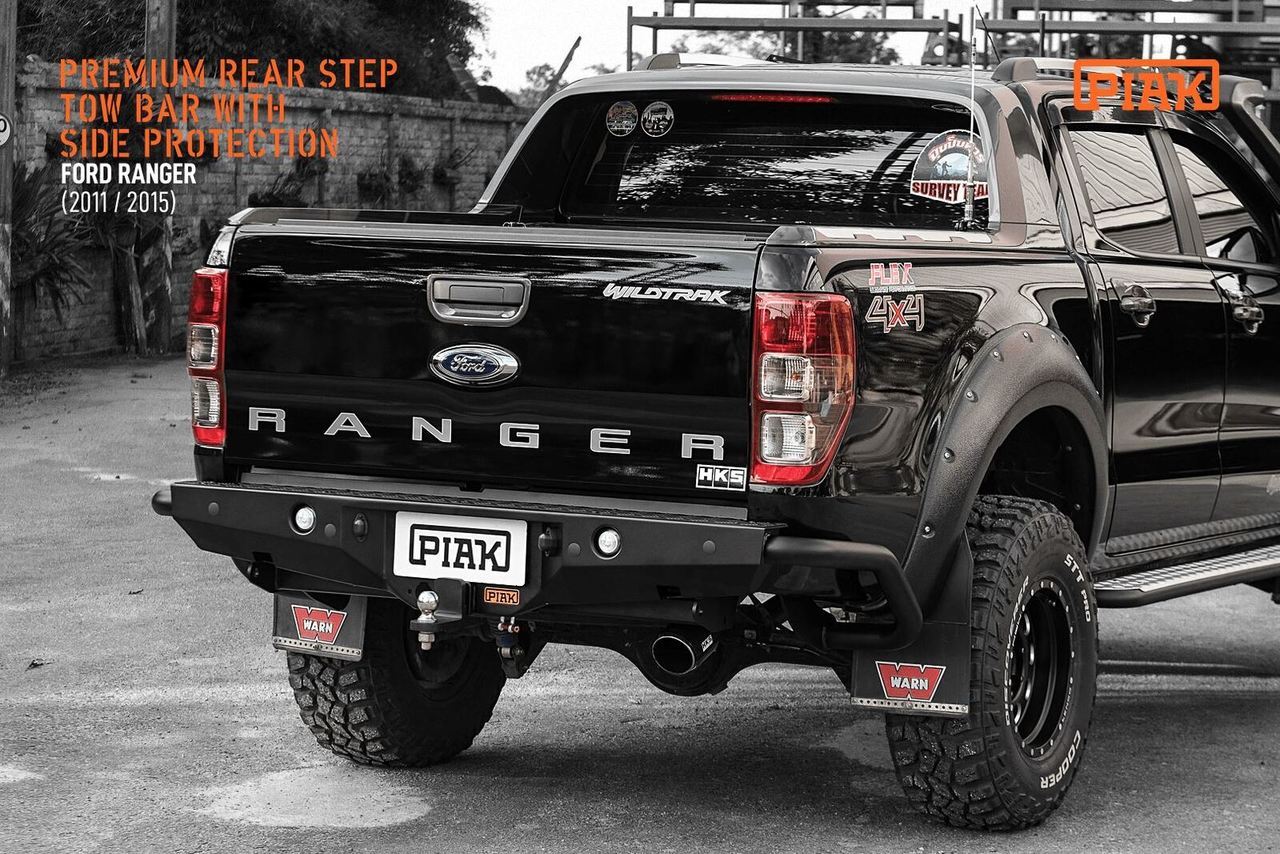 PIAK Elite Rear Step Tow Bar with Side Protection for Ford Ranger 2011-2022